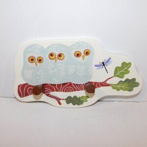 IKEA Vandring Uggla 3 Baby Owls on Branch Kids Bedroom Wall hanger peg hooks
